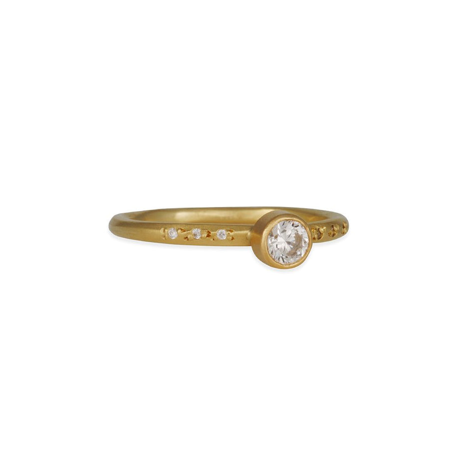 Sarah McGuire - Chloe Diamond Ring - The Clay Pot - Sarah McGuire - 18k gold, champagne diamond, Diamond, engagement ring, engagementring, ring, Size 6.5
