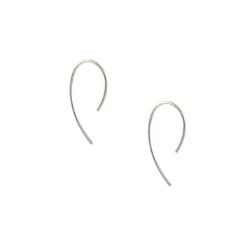 SALE - Small Curve Hoop in Sterling Silver - The Clay Pot - 8.6.4 - All Earrings, Earring:Hoops, Hoops, SALE, Sterling Silver