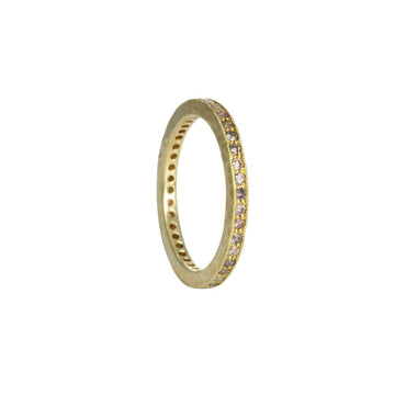 TAP by Todd Pownell - 2mm Diamond Eternity Band - The Clay Pot - TAP by Todd Pownell - 14k gold, Ring, Size 6