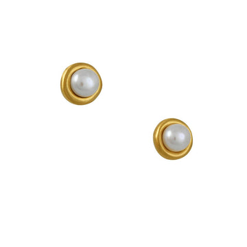 Philippa Roberts - Large Cultured Pearl Posts - The Clay Pot - Philippa Roberts - All Earrings, Earrings:Studs, pearl, studs