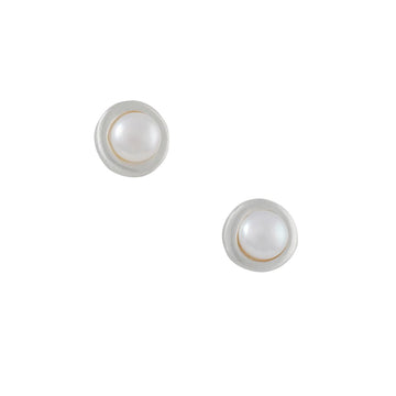 Philippa Roberts - Large Cultured Pearl Studs in Sterling Silver