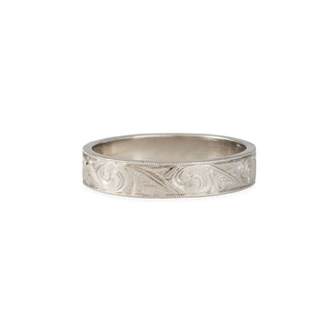SALE - Engraved Men's Band - The Clay Pot - CP Collection - platinum, Ring', SALE, Size 11.5