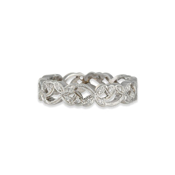 SALE - Diamond Floral Vine Ring - The Clay Pot - From the Vault - 14k white gold, diamond, ebay, ring, sale, Size 6.5