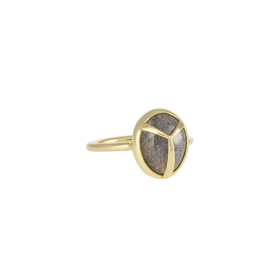 Rachel Atherley - Lucky Scarab Ring in Labradorite - The Clay Pot - Rachel Atherley - 14k gold, celestial, color, Labradorite, ring, Size 6, splurge