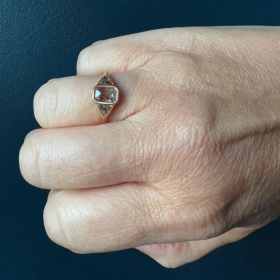 Rebecca Overmann - Champagne Diamond Engagement Ring - The Clay Pot - Rebecca Overmann - 14k gold, champagnediamond, engagement ring, engagementring, ring, Size 7