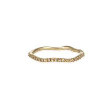 Liven - Diamond Wave Eternity Band - The Clay Pot - Liven Co. - 14k gold, diamond, eternityband, eternitybands, ring, Size 6