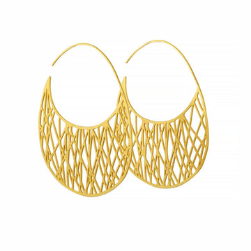 Daphne Olive - Filament Motif Hoops - The Clay Pot - Daphne Olive - All Earrings, Earring:Hoops, earrings, hoopearrings, hoops