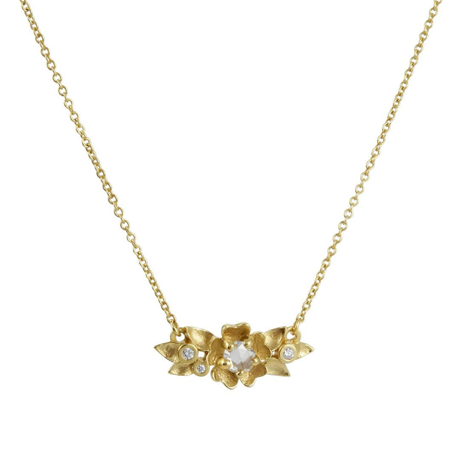 Megan Thorne - Buttercup Necklace With Rose Cut Diamond - The Clay Pot - Megan Thorne - 18k gold, diamond, Necklace, rosecut diamond, vday