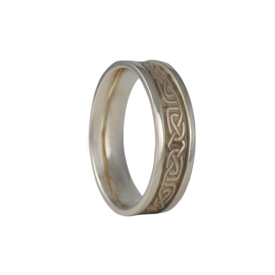 SALE - Labyrinth Band - The Clay Pot - CP Collection - 14k white gold, ring, sale, Size 10.5