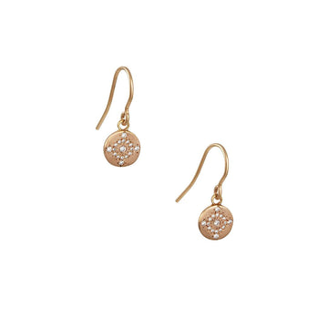 Adel Chefridi - Diamond Shimmer Earrings in 18k rose gold - The Clay Pot - Adel Chefridi - 18k rose gold, All Earrings, classic, dangle earrings, diamond