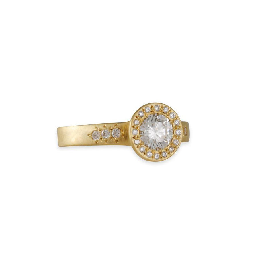 Adel Chefridi - Floret Engagement Ring - The Clay Pot - Adel Chefridi - 18k gold, Diamond, engagementring, ring, round, Size 6.5