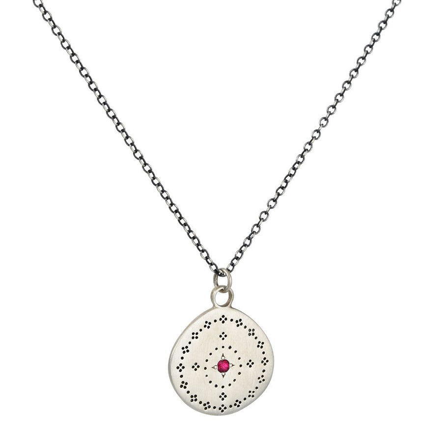 Adel Chefridi - Nostalgia Pendant with Ruby - The Clay Pot - Adel Chefridi - Necklace, ruby, Sterling Silver