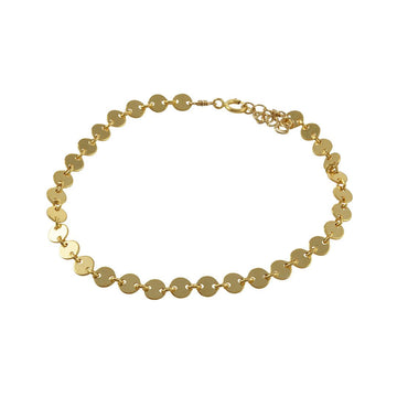 Adorn512 - Disc Chain Bracelet - The Clay Pot - Adorn512 - bracelet, Gold fill