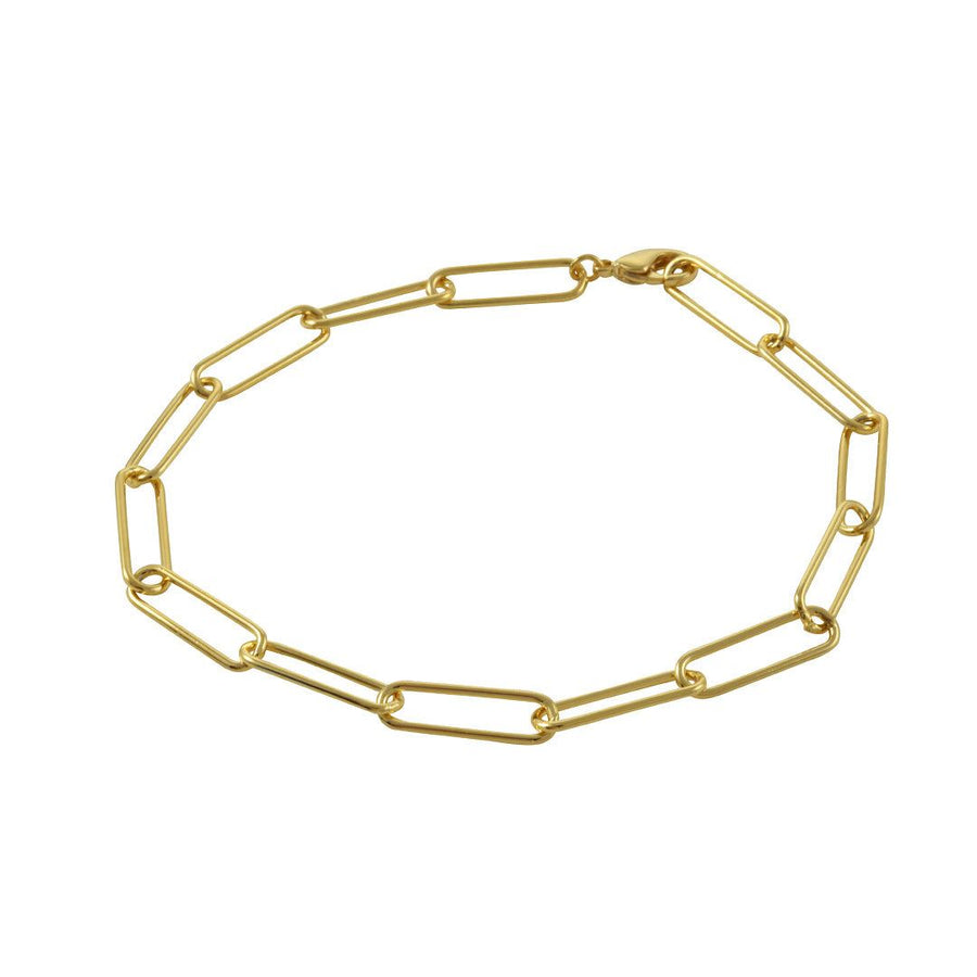 Adorn512 - Paperclip Chain Bracelet - The Clay Pot - Adorn512 - bracelet, Gold fill