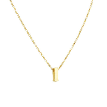 Adorn512 - Saba Lowercase Letter Necklace, L - The Clay Pot - Adorn512 - brass, necklace