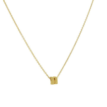 Adorn512 - Saba Lowercase Letter Necklace, n - The Clay Pot - Adorn512 - Brass, Necklace