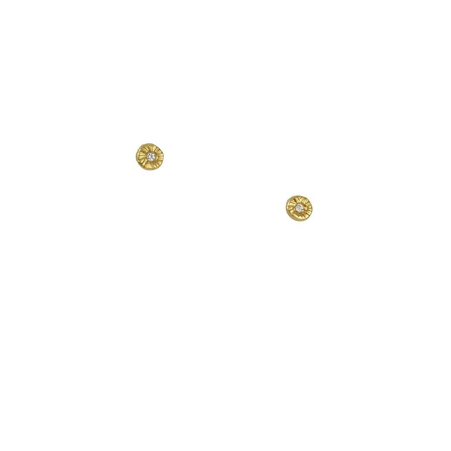Satomi Kawakita - Teeny Round Diamond Studs - The Clay Pot - Satomi Kawakita Jewelry - 18k gold, All Earrings, classic, diamond, Earrings:Studs, studs