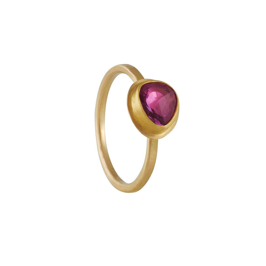 Ananda Khalsa - Rosecut Pink Sapphire Ring - The Clay Pot - Ananda Khalsa - 18k gold, 22kgold, engagementring, ring, Sapphire, Size 6.5