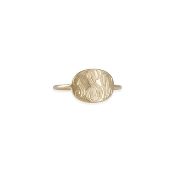 Ariel Gordon - Engraved Signet Ring - The Clay Pot - Ariel Gordon - 14k gold, ring