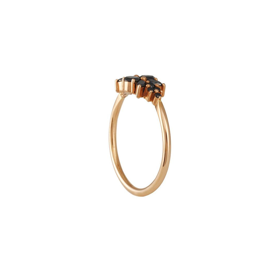 Artëmer - Black Diamond Flora Engagement Ring - The Clay Pot - Artemer Studio - 18k rose gold, Black Diamond, engagementring, ring, Size 6, splurge