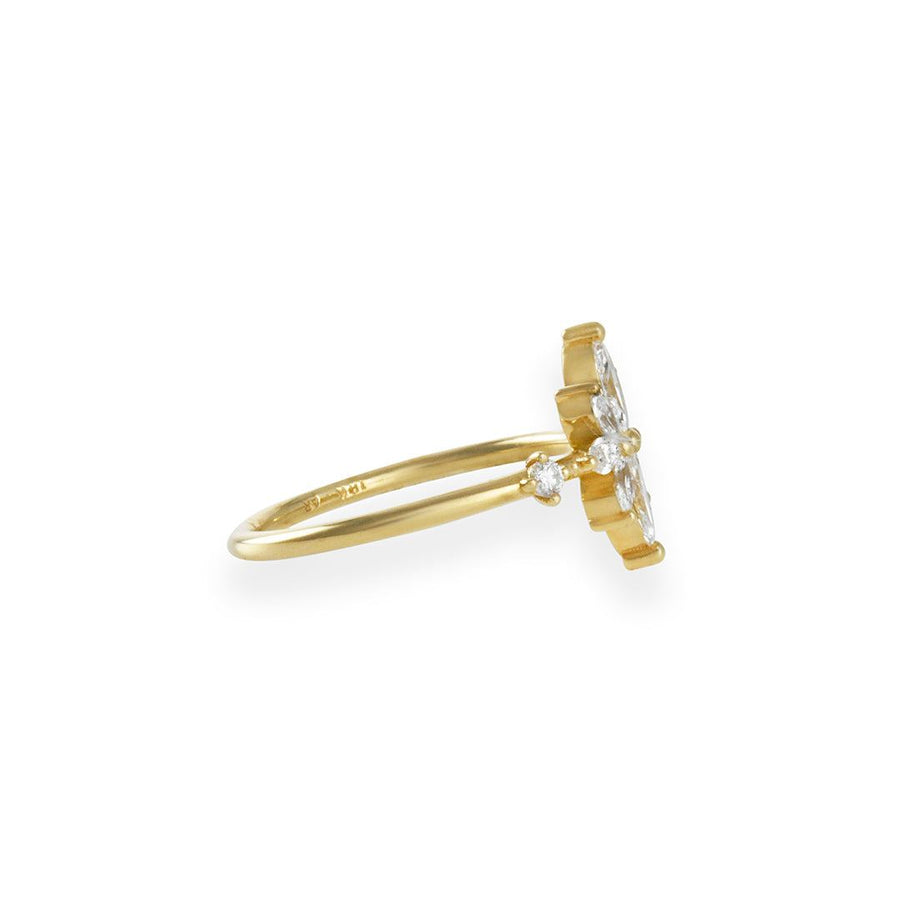 Artëmer - Diamond Flower Cluster Ring - The Clay Pot - Artemer Studio - 18k gold, diamond, engagementring, ring, Size 6