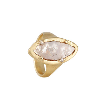 Atelier Narcé - North South Marquise Rose Cut Diamond Ring - The Clay Pot - Atelier Narce - Diamond, mothers, mothersday, mothersdaytrunkshow, mothesdaytrunk, ring, Size 6.5