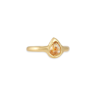 Atelier Narcé - North South Pear Shaped Rose Cut Diamond Ring - The Clay Pot - Atelier Narce - 18k yellow gold, color, Diamond, mothers, mothersday, mothersdaytrunkshow, mothesdaytrunk, ring, Size 7
