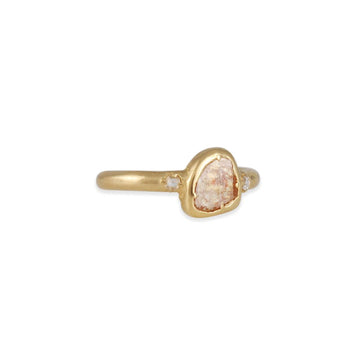 Atelier Narcé - Organic Rose Cut Diamond Ring - The Clay Pot - Atelier Narce - 14k gold, color, diamond, mothers, mothersday, mothersdaytrunkshow, mothesdaytrunk, ring, Size 6
