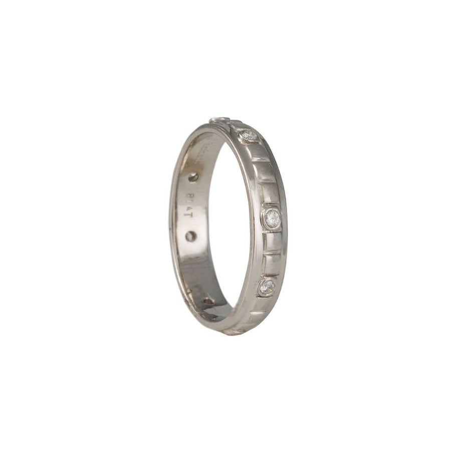 SALE - Ribbed Diamond Eternity Band - The Clay Pot - CP Collection - diamond, platinum, ring, sale, Size 6