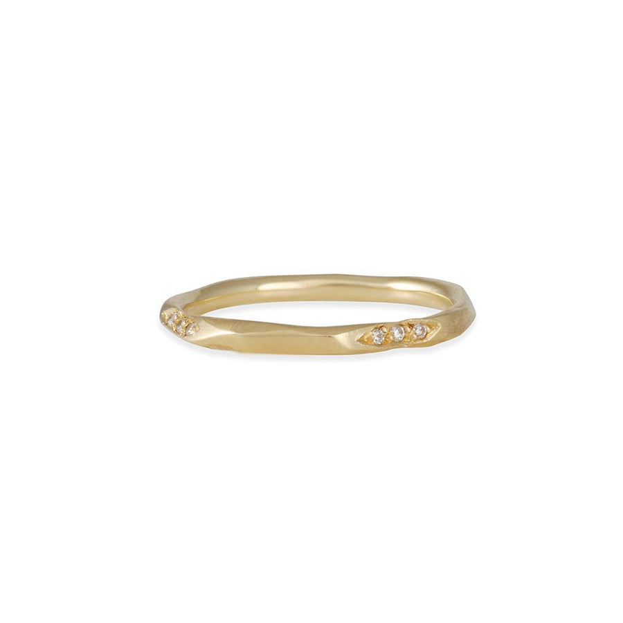 Rebecca Overmann - Four Section Pave Water Band - The Clay Pot - Rebecca Overmann - 14k gold, 14k white gold, Diamond, eternityband, ring, Size 6, womansband, womansbands, womensweddingbands, womenweddingband