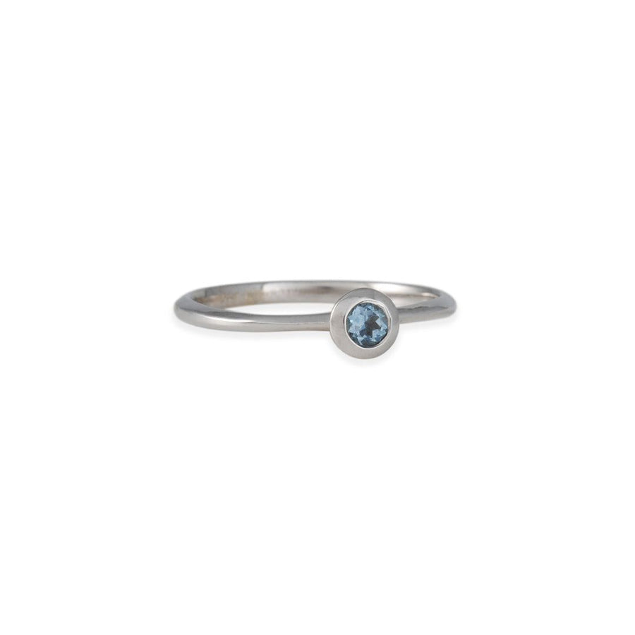 SALE - Aquamarine Ring - The Clay Pot - Shaesby - 14k white gold, aquamarine, ring, SALE, Size 6