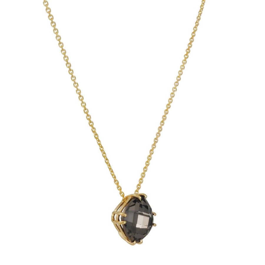 Suzanne Kalan - Cushion Cut Black Night Quartz Necklace - The Clay Pot - Suzanne Kalan - 14k gold, blackquartz, necklace, Quartz