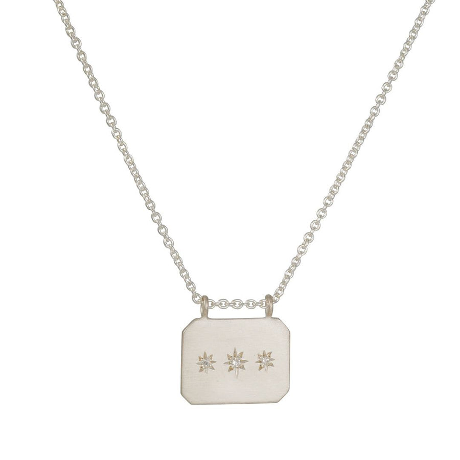 SALE - Diamond Starry Sky Frame Necklace - The Clay Pot - Sarah Swell - Diamond, Necklace, SALE, Sterling silver