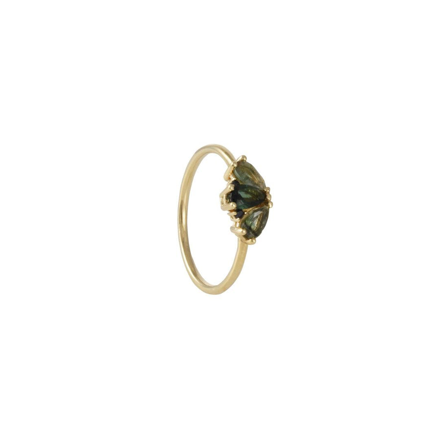 Miarante - Ava Tourmaline with Black Diamond Ring - The Clay Pot - Miarante - 14k gold, Black Diamond, color, ring, rings, Size 7, splurge, tourmaline