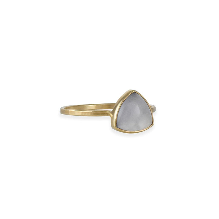 SALE - Trillion Chalcedony Ring - The Clay Pot - Melissa Joy Manning - 14k gold, chalcedony, ring, SALE, Size 6