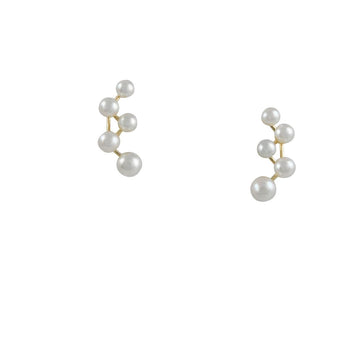 Satomi Kawakita - Cassiopedia Pearl Earrings - The Clay Pot - Satomi Kawakita - 14k gold, All Earrings, Earrings:Studs, mothersday, pearls, studs, Style:Studs