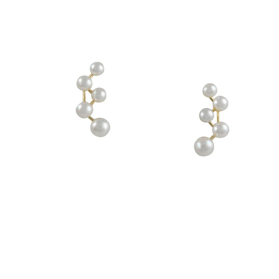 Satomi Kawakita - Cassiopedia Pearl Earrings - The Clay Pot - Satomi Kawakita - 14k gold, All Earrings, Earrings:Studs, mothersday, pearls, studs, Style:Studs