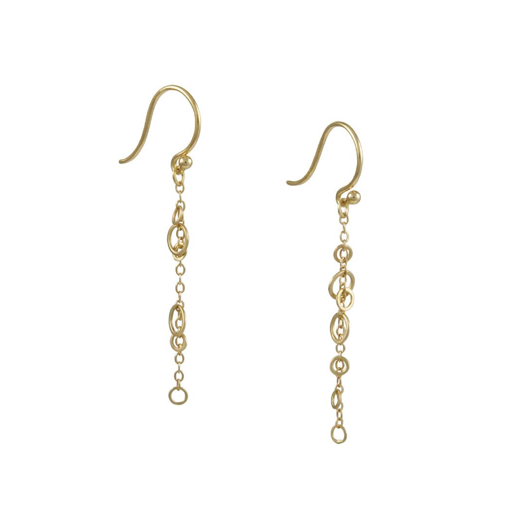 【Carla Caruso】Dot and Chain Earrings Carla Caruso - Wing Dot Stud Earring