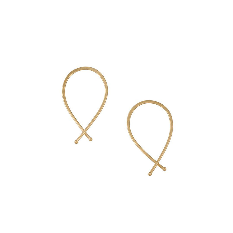 Carla Caruso - Small Ribbon Hoops - The Clay Pot - Carla Caruso - 14k gold, All Earrings, earrings, hoops, mothersday