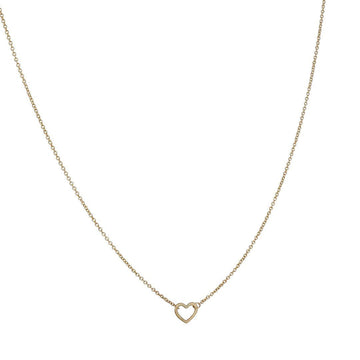 Carla Caruso - Wee Heart Necklace - The Clay Pot - Carla Caruso - 14k gold, chainnecklace, delicate, delicate necklace, heart, mothers, mothersday, mothersdaytrunkshow, mothesdaytrunk, Necklace, style:singlependant, vday
