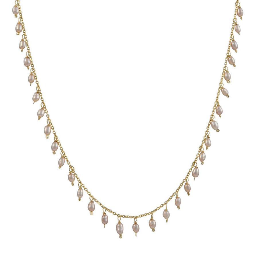 Christina Stankard - Fringe Necklace With Pink Freshwater Pearls – The ...