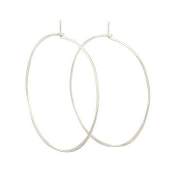 Christine Fail - Extra Large Round Hoop Earrings in Sterling Silver - The Clay Pot - Christine Fail - All Earrings, Earring:Hoops, earrings, hoops, Sterling Silver