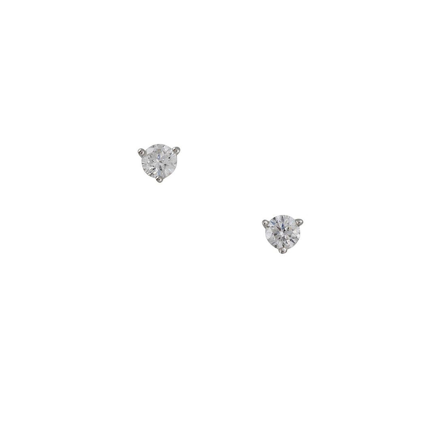 CP Collection - .33cttw Diamond Studs - The Clay Pot - CP Collection - 14k white gold, All Earrings, anniversary, classic, Diamond, earrings, Earrings:Studs, graduation, holiday, splurge, studs