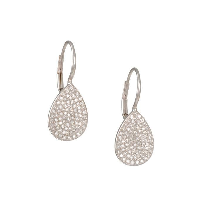 Cp Collection - Diamond Teardrop Earrings - The Clay Pot - CP Collection - 14k gold, All Earrings, classic, diamond, style:dangleearrings