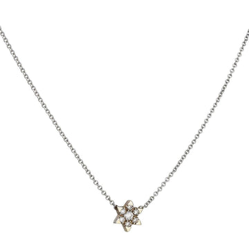 CP Collection - White Gold Star of David Necklace with Diamonds - The Clay Pot - CP Collection - 14k gold, charm, diamond, Necklace, splurge, white gold