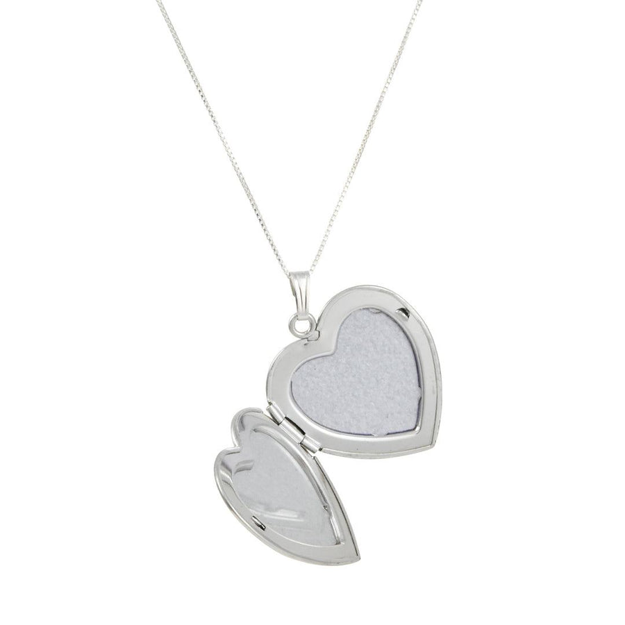 CP Collections - Classic Large Heart Locket - The Clay Pot - CP Collection - Necklace, Sterling Silver, Style:Locket, vday