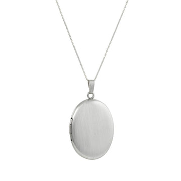 CP Collections - Oval Locket - The Clay Pot - CP Collection - Necklace, Sterling Silver, Style:Locket