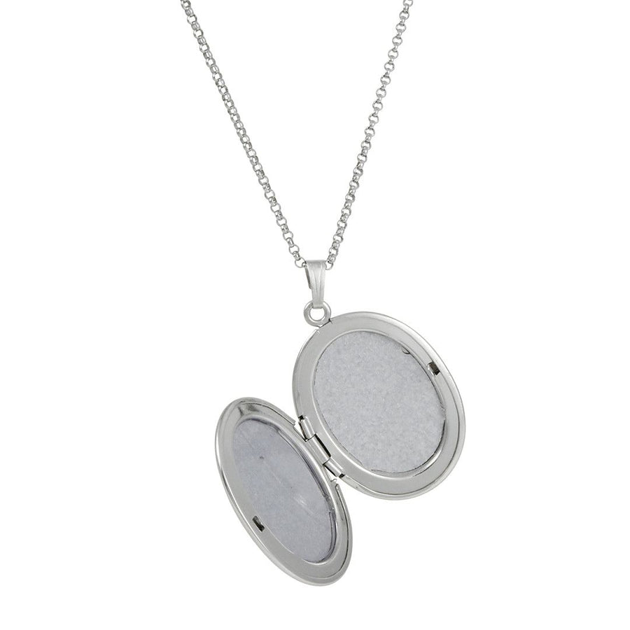 CP Collections - Oval Locket - The Clay Pot - CP Collection - Necklace, Sterling Silver, Style:Locket