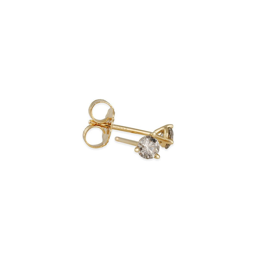 Cp Collections - Salt and Pepper 3mm Diamond Studs - The Clay Pot - CP Collection - 14k gold, All Earrings, diamond, studs
