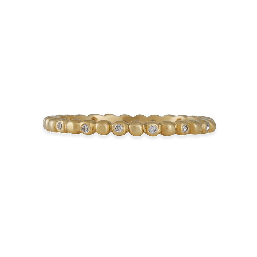 Marian Maurer - Tiny Alternating Porch Diamond Eternity Band - The Clay Pot - Marian Maurer - 18k yellow gold, ring, rings, Size 6